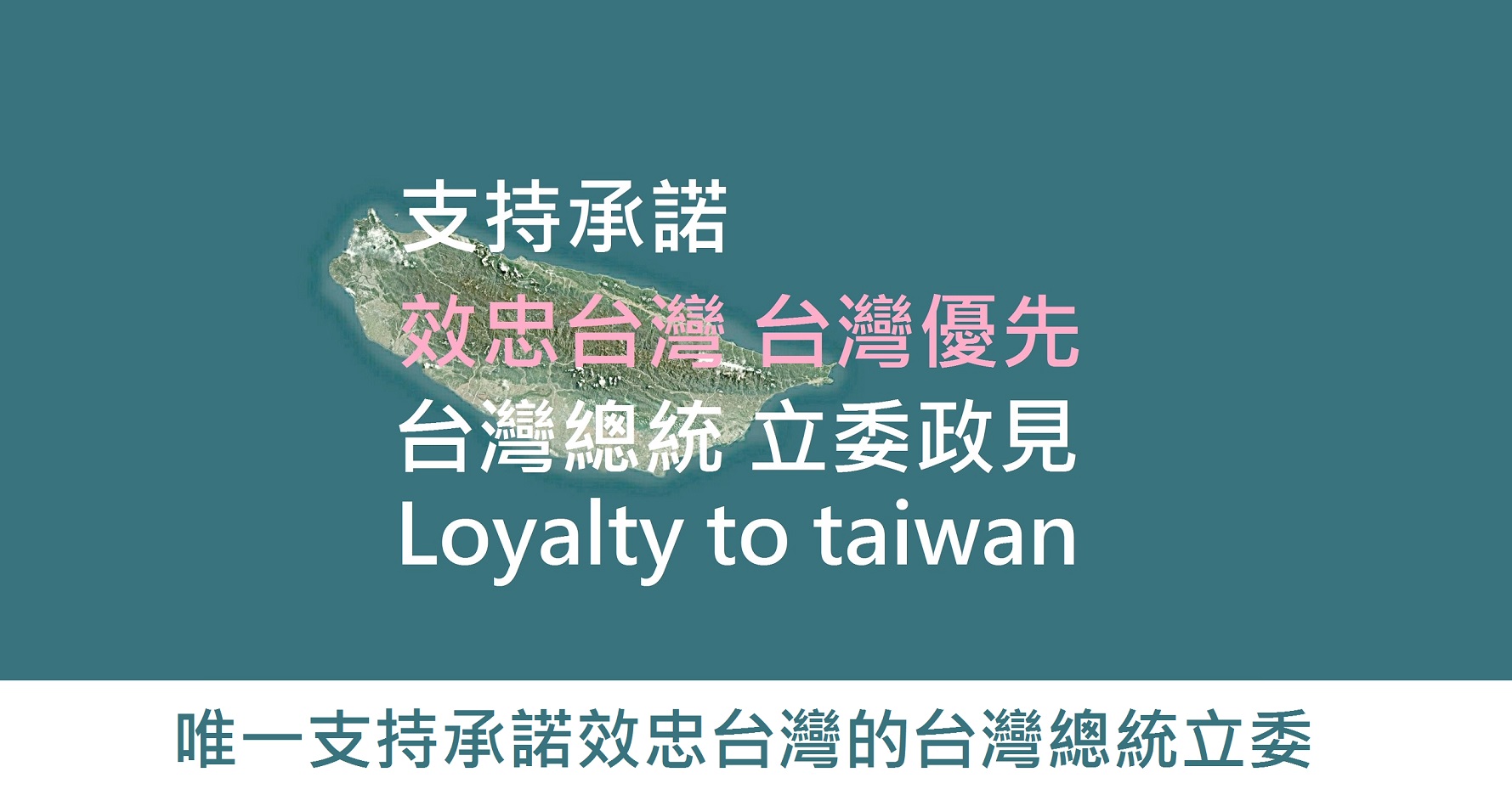 支持承諾 效忠台灣台灣優先的台灣總統立委政見 loyalty to taiwan